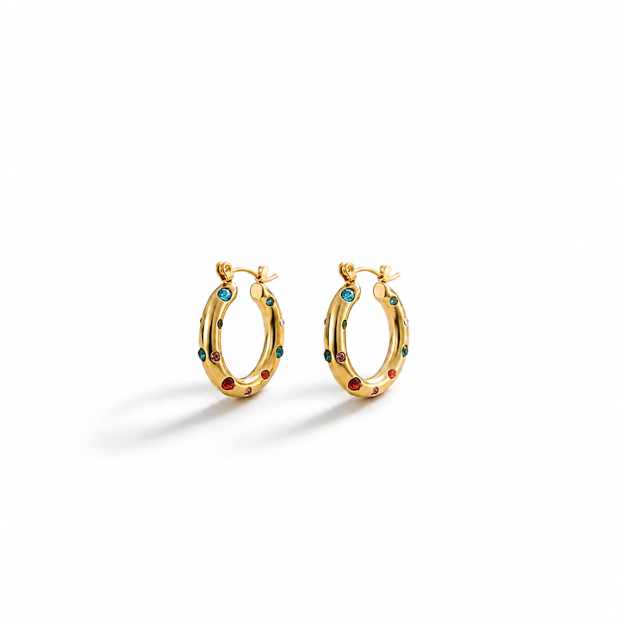 Prism CZ Gold Hoops