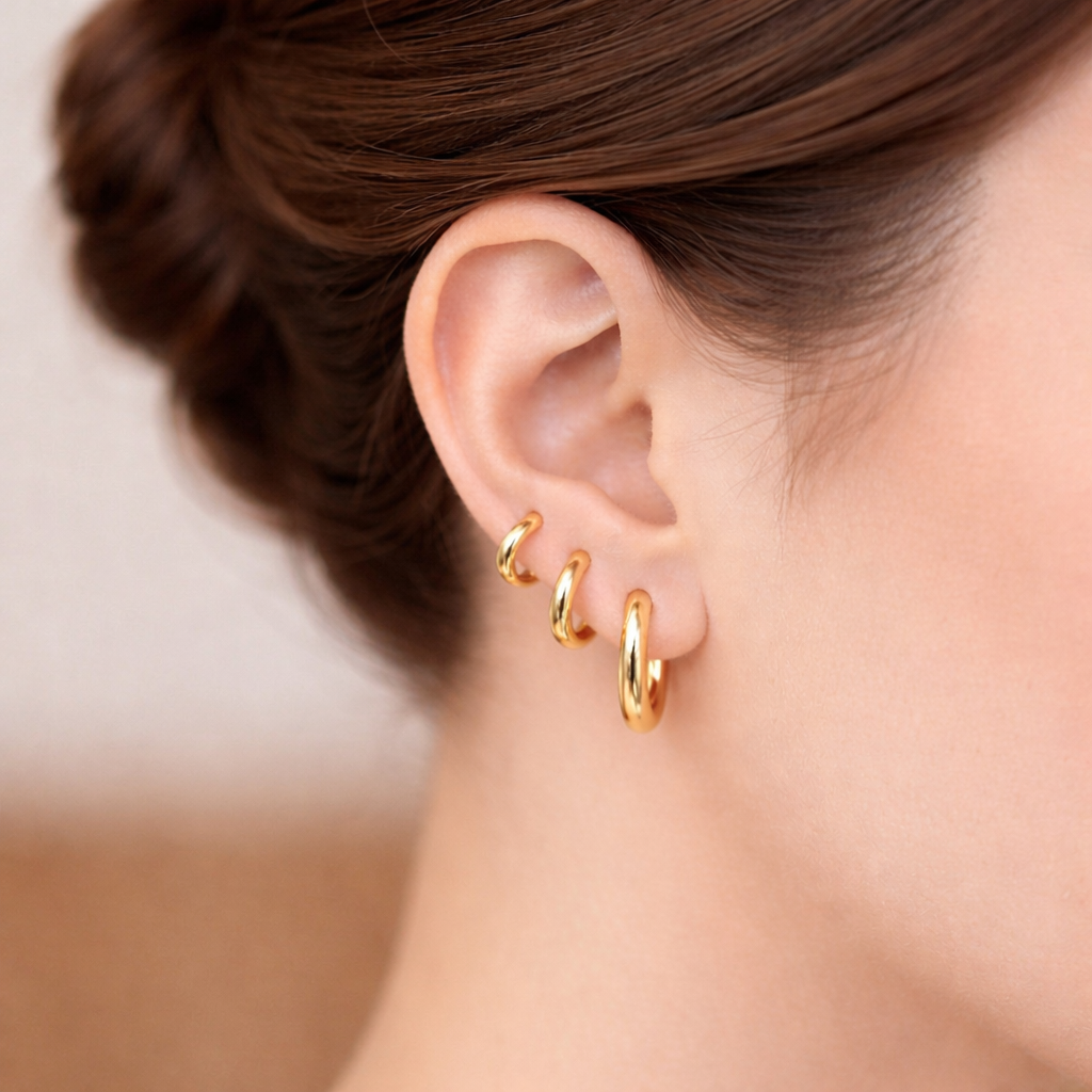 Gold Hoop Set - 3 Pairs