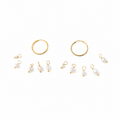 Kaia Pearl Charm Hoops