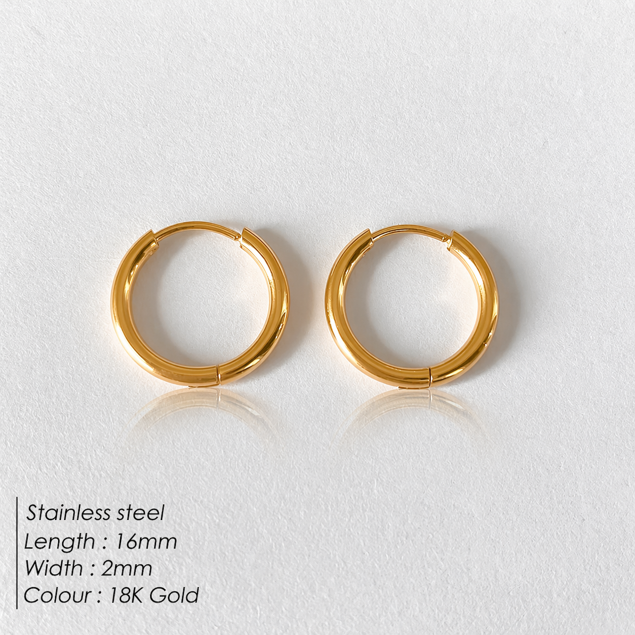 Grace Gold Hoop Set of 3 Pairs