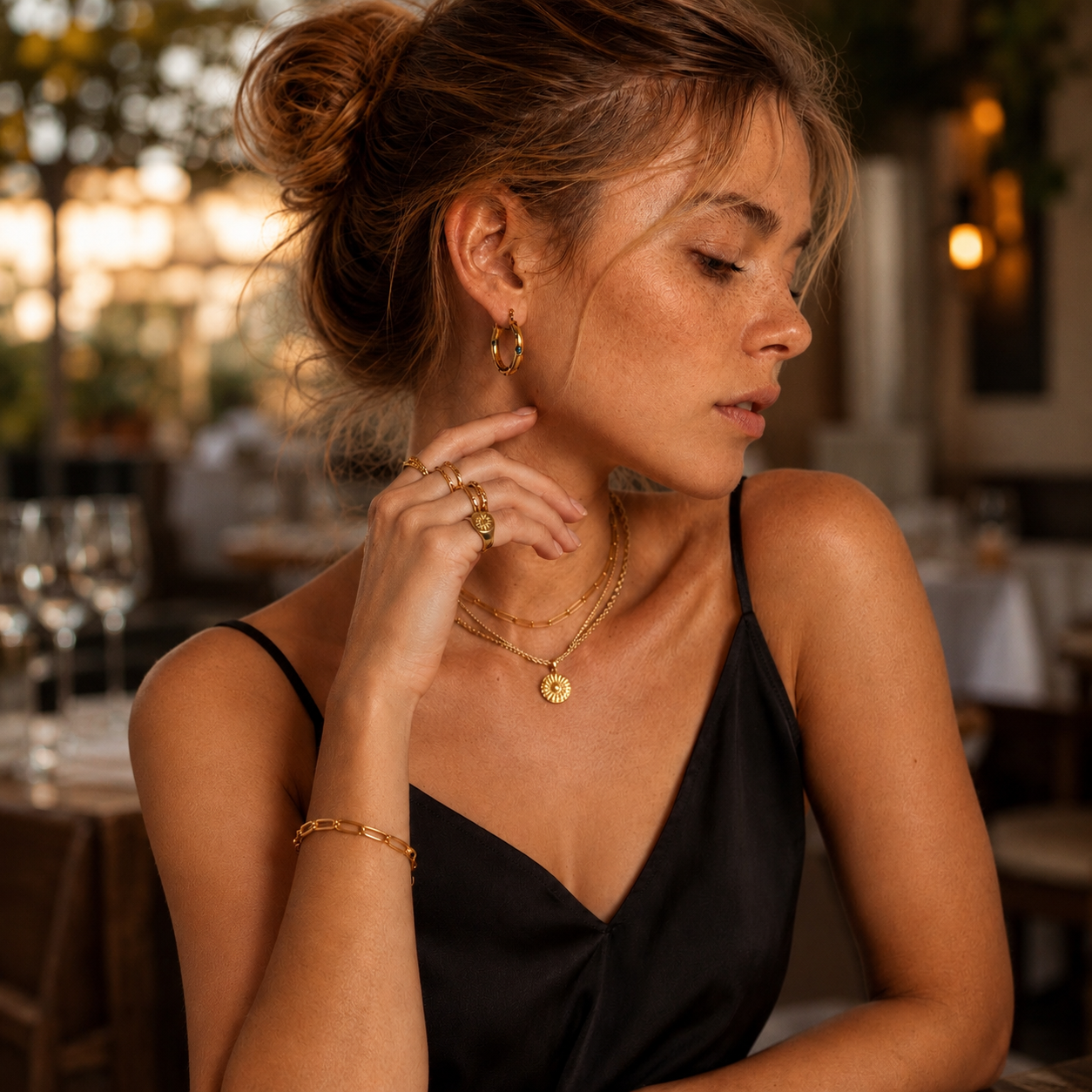 Prism CZ Gold Hoops