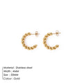 Twisted Gold Hoops - size options