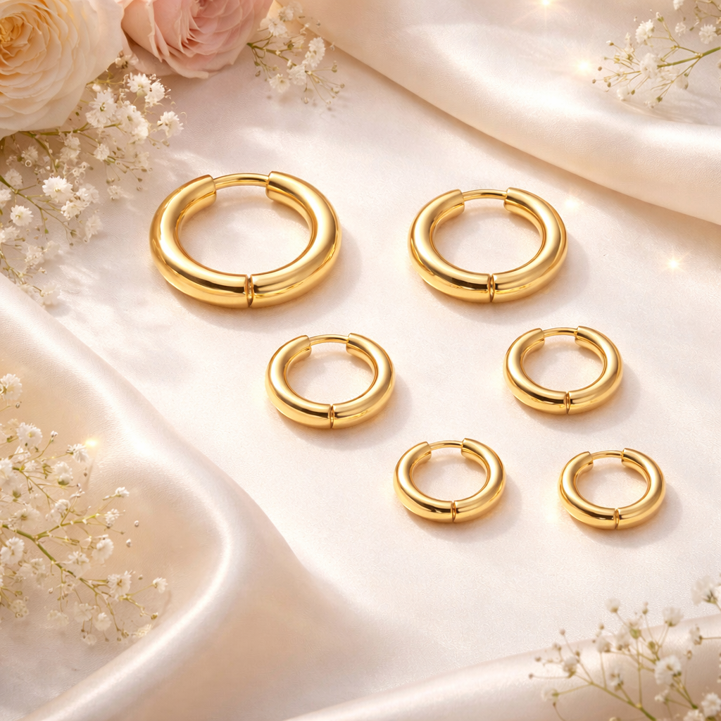 Gold Hoop Set - 3 Pairs