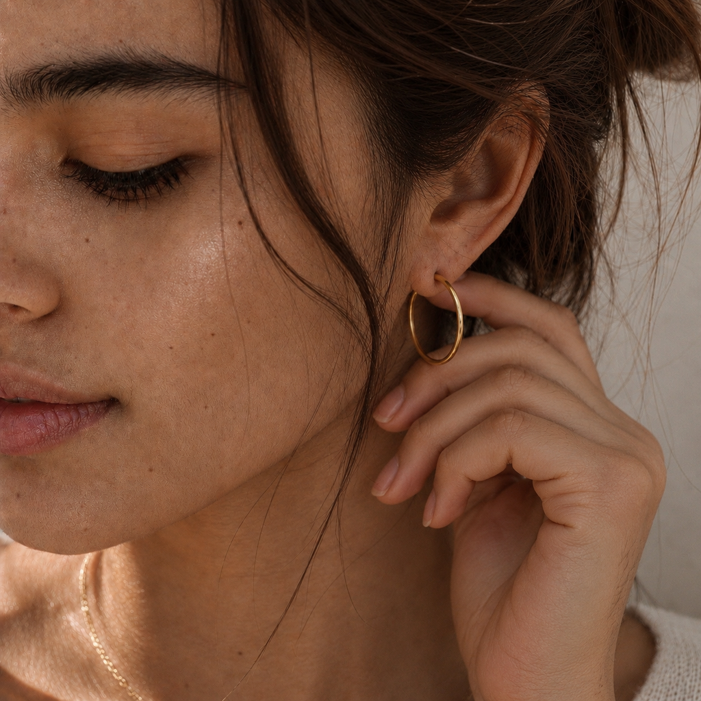 Kaia Pearl Charm Hoops