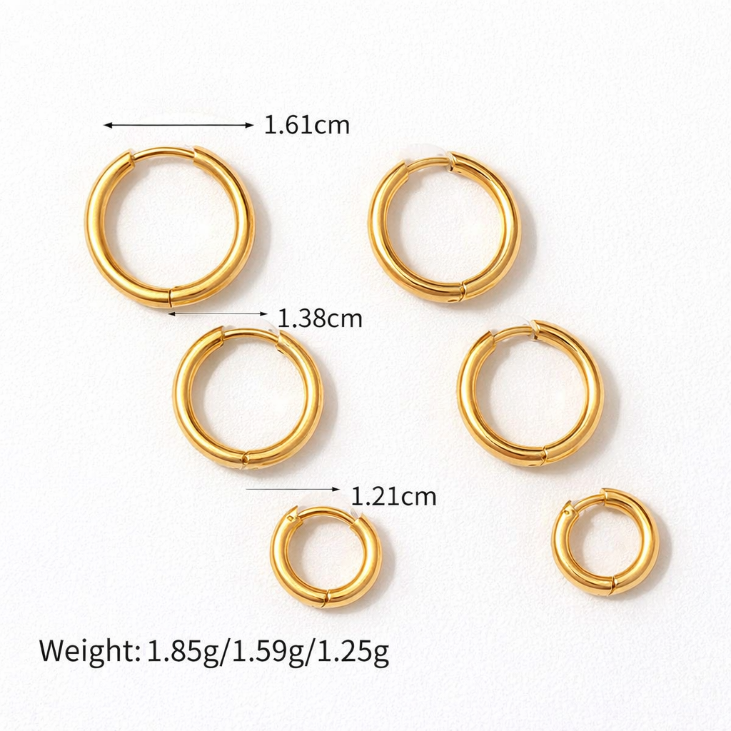 Gold Hoop Set - 3 Pairs