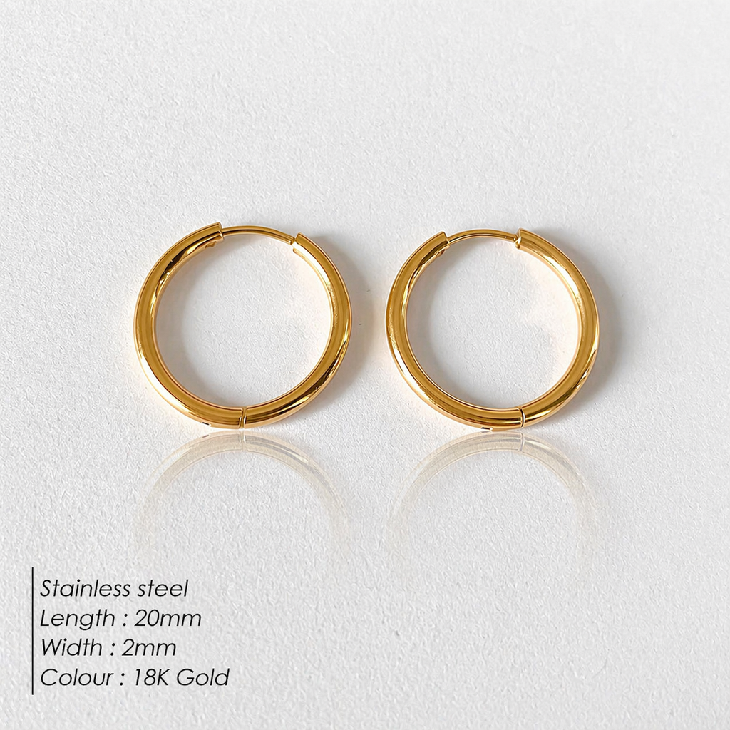 Grace Gold Hoop Set of 3 Pairs