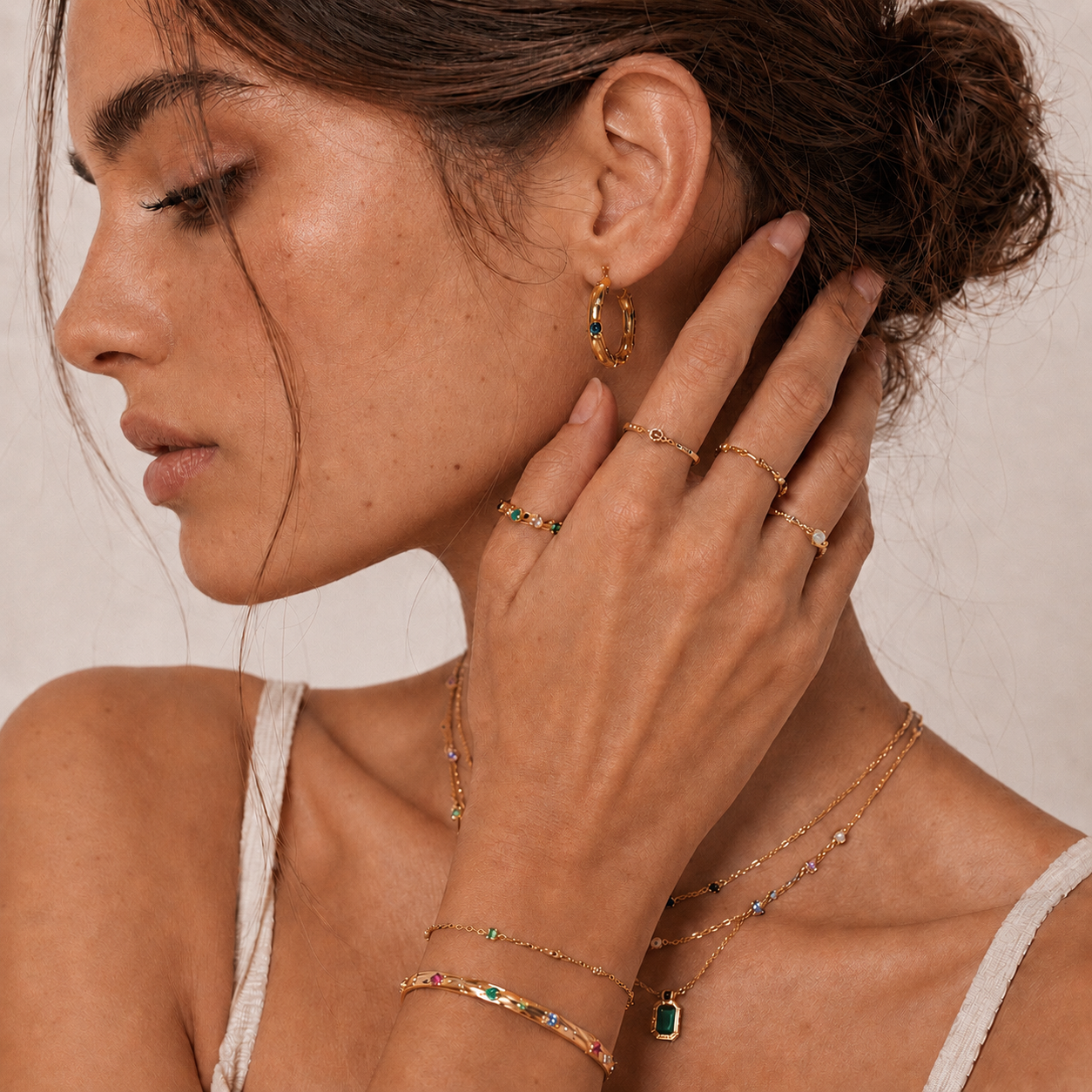 Prism CZ Gold Hoops