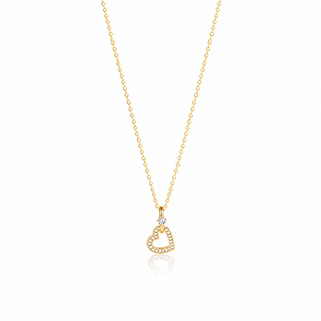 Luna Gold Heart Necklace