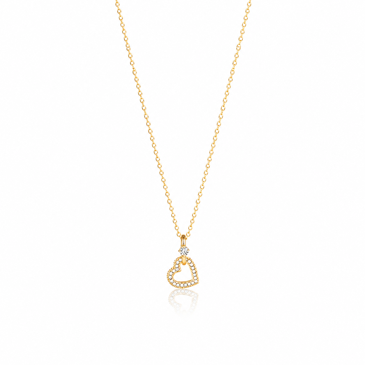 Luna Gold Heart Necklace