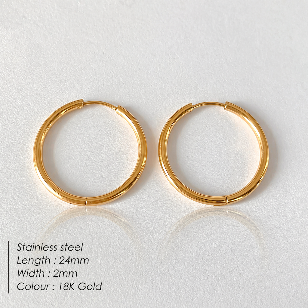 Grace Gold Hoop Set of 3 Pairs