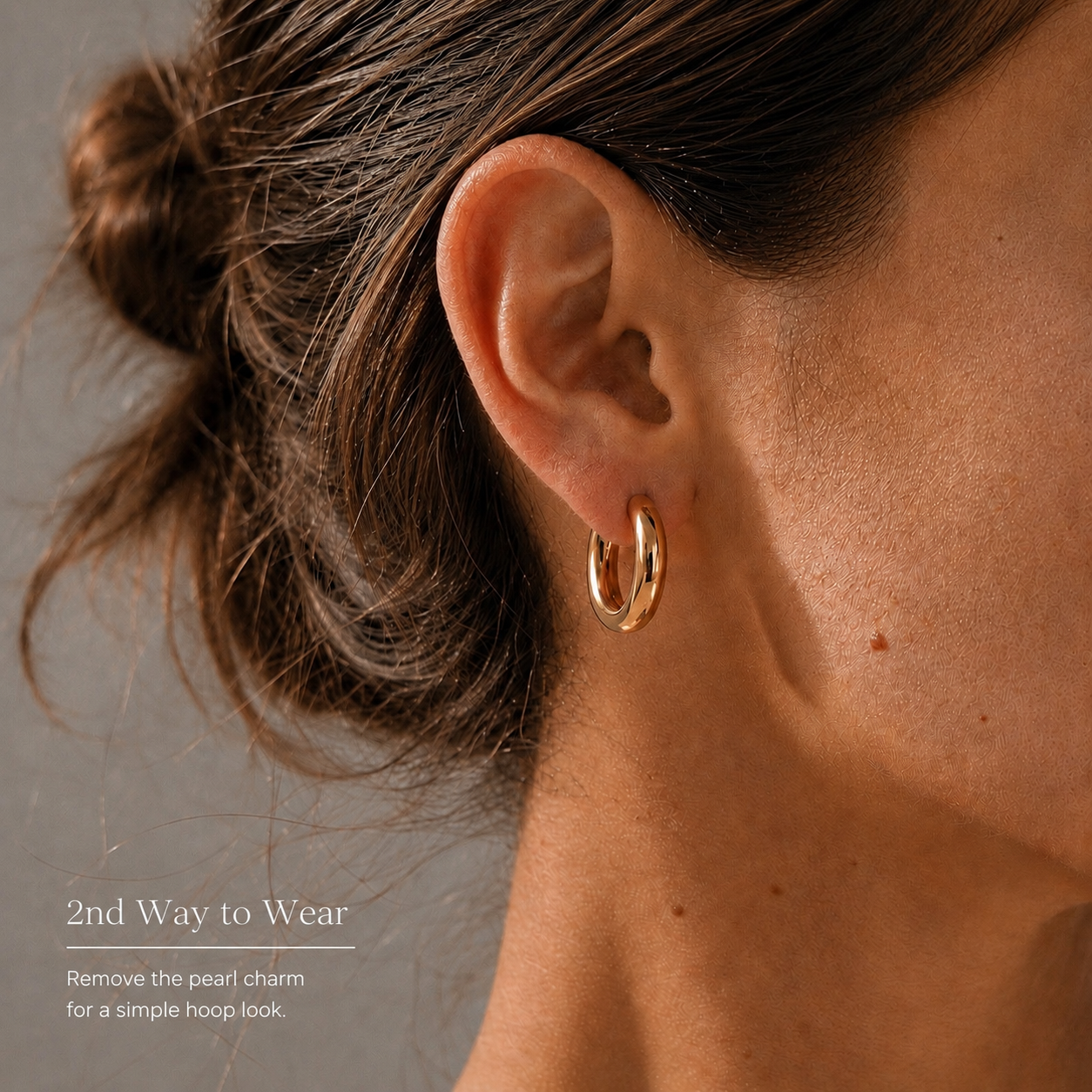 Mila Gold Pearl Hoops
